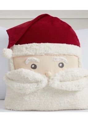 Pottery Barn Kids Santa Face plush pillow